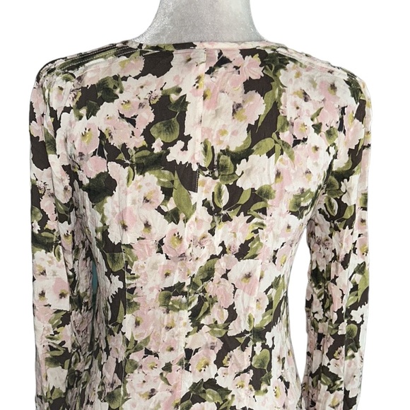 Sundance Floral Print Pintucked Pleated Prairie Dress - S - Picture 7 of 11